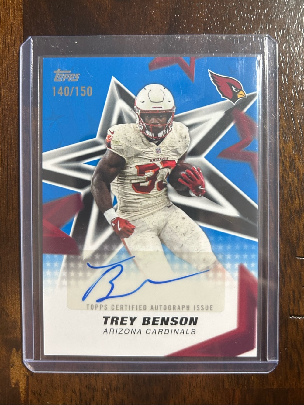 2026 Topps Flagship Football NFL stars Autograph Trey Benson Blue /150 NFLSA-TB